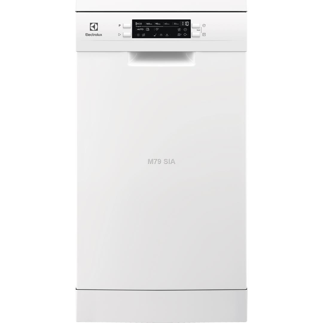 Electrolux 600 Slim, 10 komplekti, platums 44.6 cm, balta - Trauku mazgajama masina mūzikas centrs