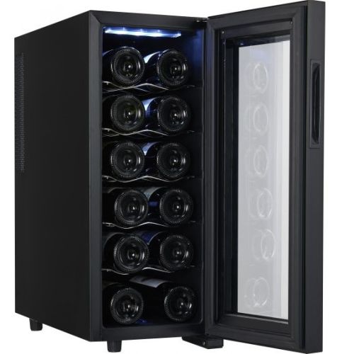 Adler Beverage Pantry AD 8083 Energy efficiency class G Free standing Bottles capacity 12 Black Vīna skapji