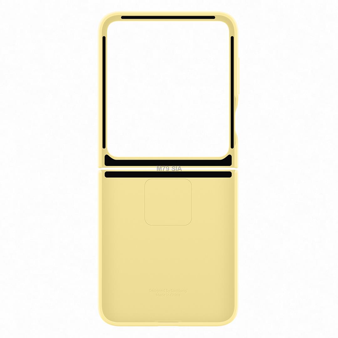 Samsung Silicone case, Galaxy Flip6, dzeltena - Apvalks viedtalrunim Galaxy Flip6 Silicone Case biroja tehnikas aksesuāri