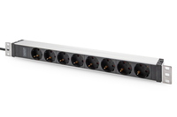 DIGITUS 1U Aluminum PDU rackm 8x Safety nepārtrauktas barošanas avots UPS