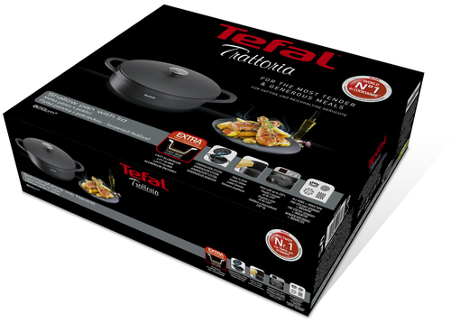 Tefal serving pan Trattoria 28cm black cast aluminium Virtuves piederumi