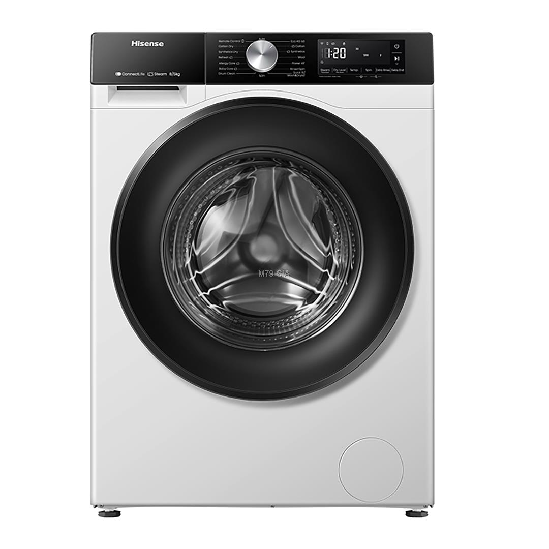 Hisense, 8 kg / 5 kg, dzilums 48 cm, 1400 apgr/min. - Velas mazgajama masina ar zavetaju WD3S8043BW3 (6901101830173) Ledusskapis