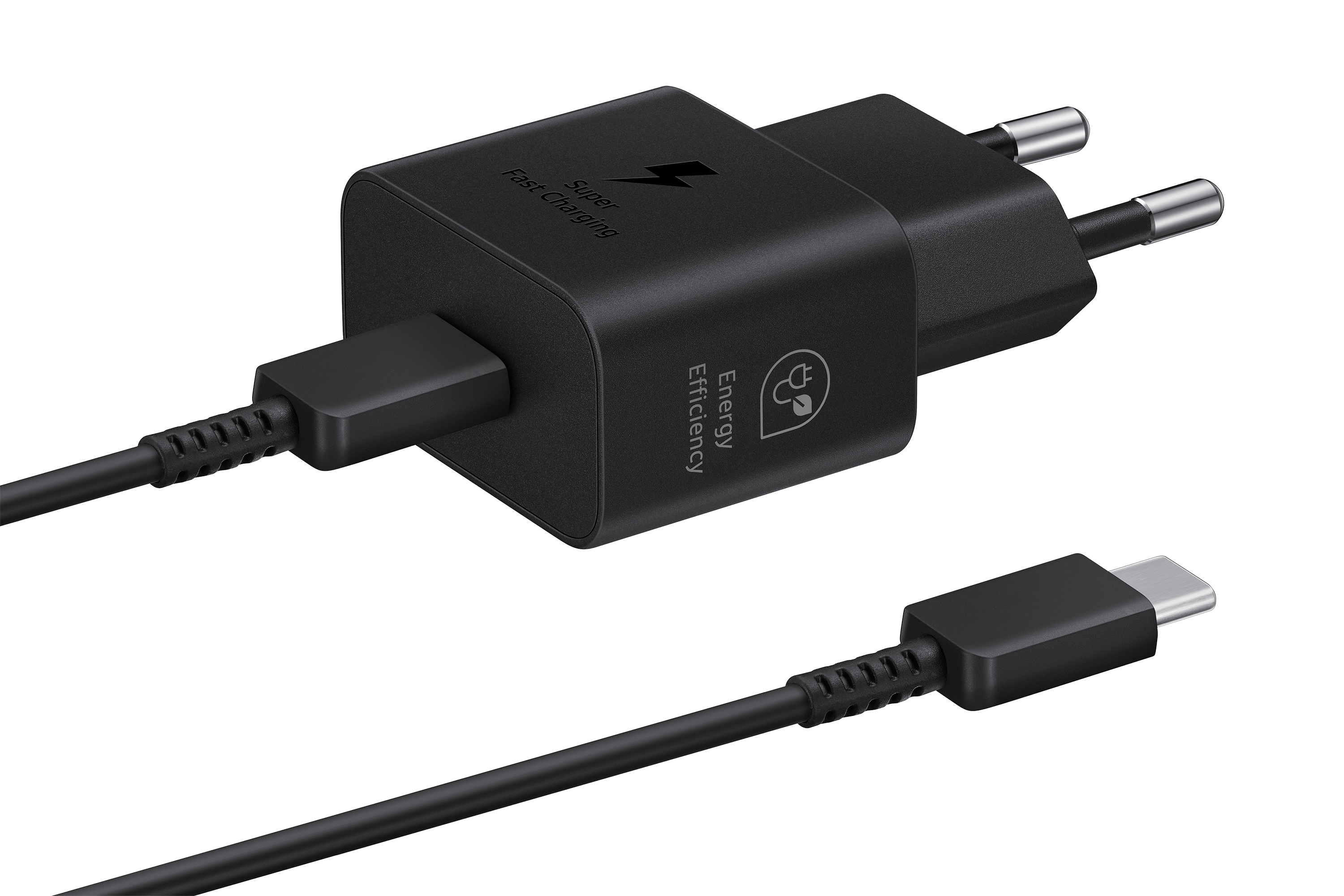 SAMSUNG Charger 25W with cable black iekārtas lādētājs