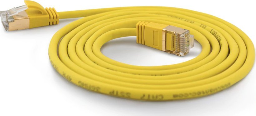 Wantec Wantec wW Patch CableCat.7 RohCable extra thin (plug CAT6A) SSTP yellow 5,0m (7177) 7177 (4250367771778) tīkla kabelis