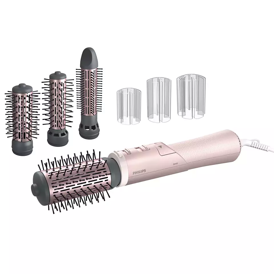 Jaunums! PHILIPS Air Styler Essential matu veidotājs, 1000W, rozs BHA735/00 Matu veidotājs