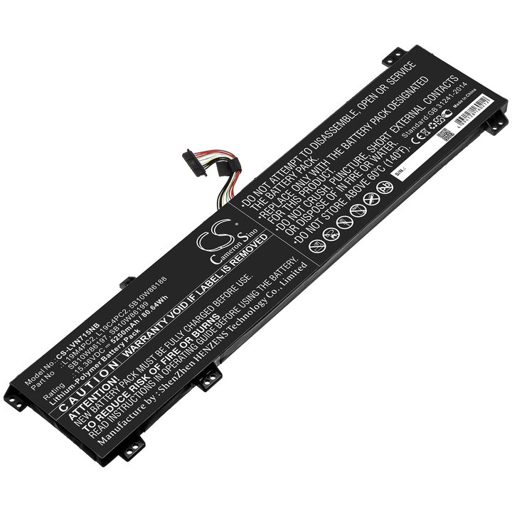 Lenovo SP/B L19M4PC2 15.36V80wh4cell  5B10W86188, Battery, Lenovo 5704174855804 akumulators, baterija portatīvajiem datoriem