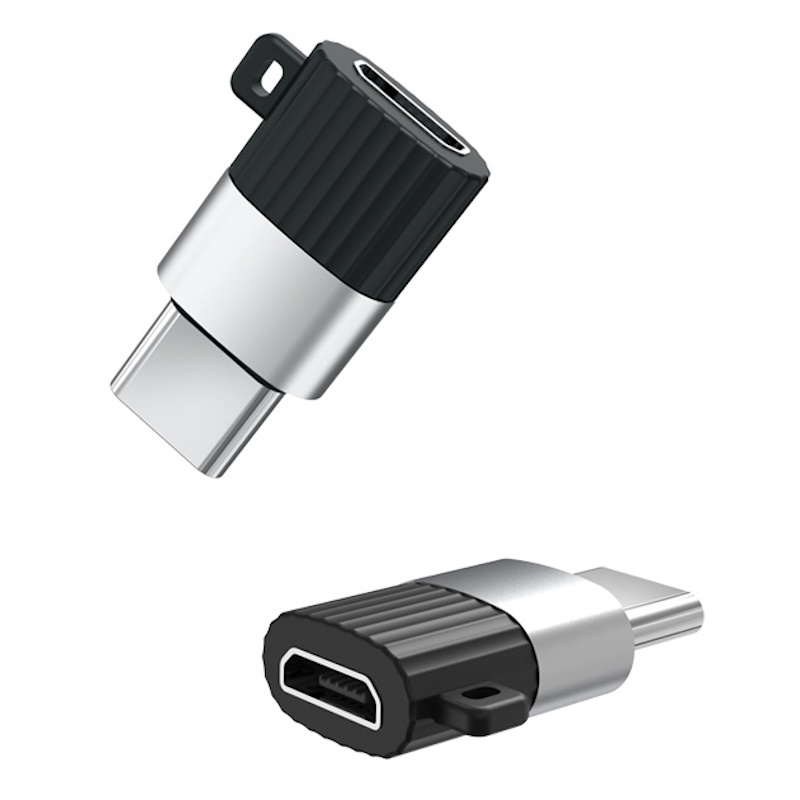 XO NB149-A Vada Adapteris - Konverteris no Micro USB uz USB-C Melna