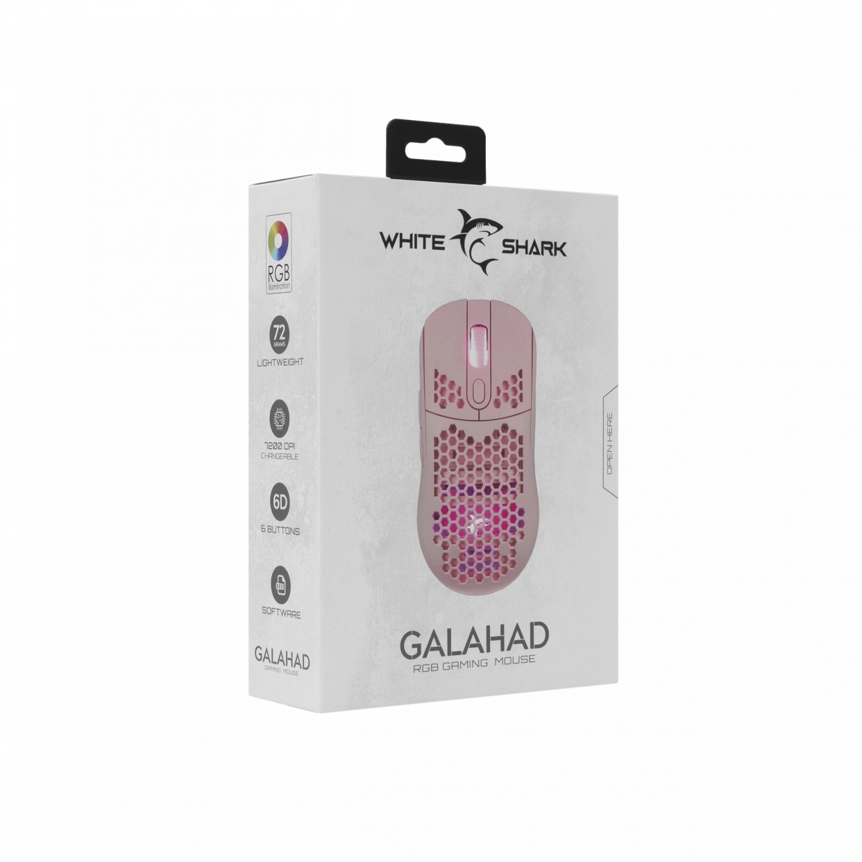 White Shark GM-5007 GALAHAD-P Gaming Mouse Pink Array Datora pele