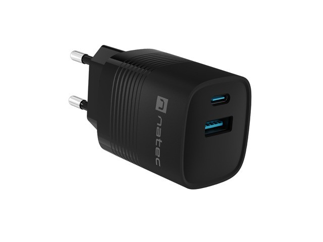 NATEC CHARGER RIBERA GAN 1X USB-A + 1X USB-C 30W iekārtas lādētājs