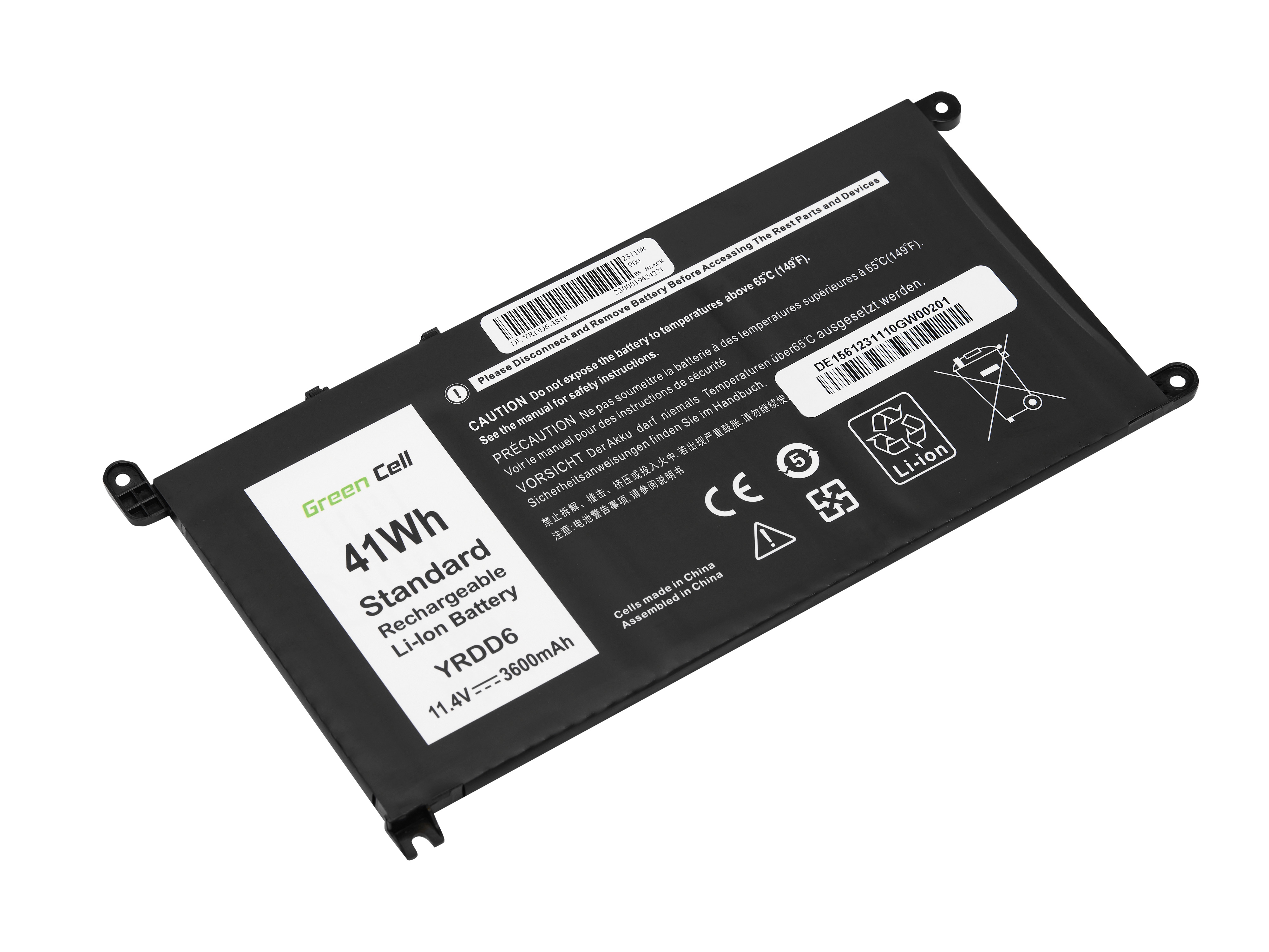 Green Cell Battery YRDD6 1VX1H to Dell Vostro 5490 5590 5481 Inspiron 5481 5482 akumulators, baterija portatīvajiem datoriem