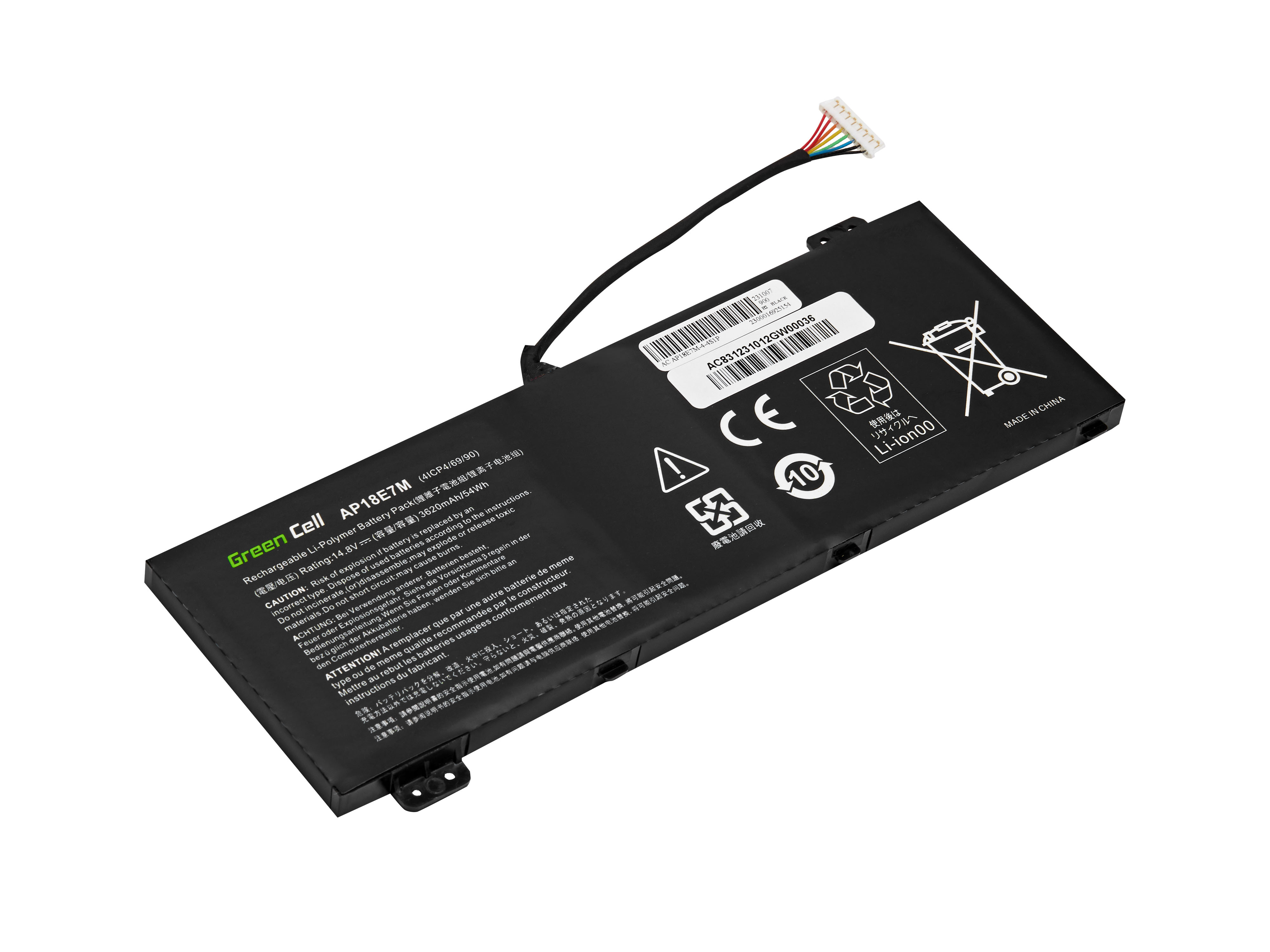 akumulators, baterija portatīvajiem datoriem GREEN-AC83 Green Cell AP18E7M AP18E8M Battery for Acer Nitro 5 AN515-44 AN515-45 AN515-54 AN515-55 AN515-57 AN515-58 AN517-51 AN517-54 Green Cell