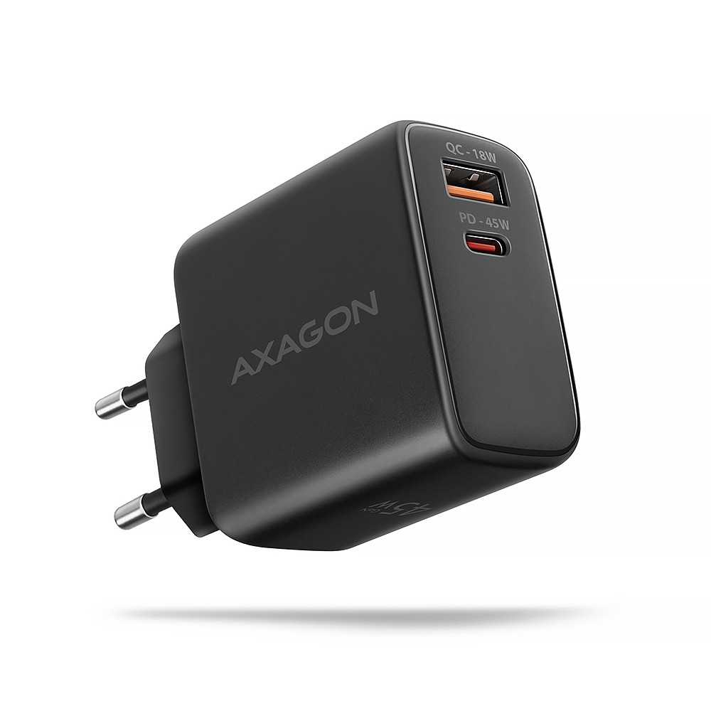 ACU-PQ45 PD&QC 2-port wall charger 45W black iekārtas lādētājs