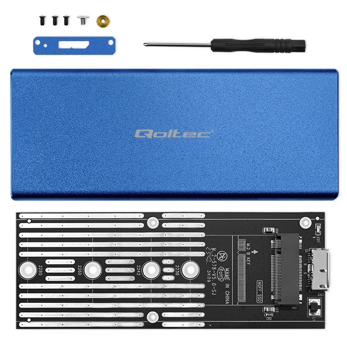 QOLTEC 51832 Enclosure / M.2 SSD drive cietā diska korpuss