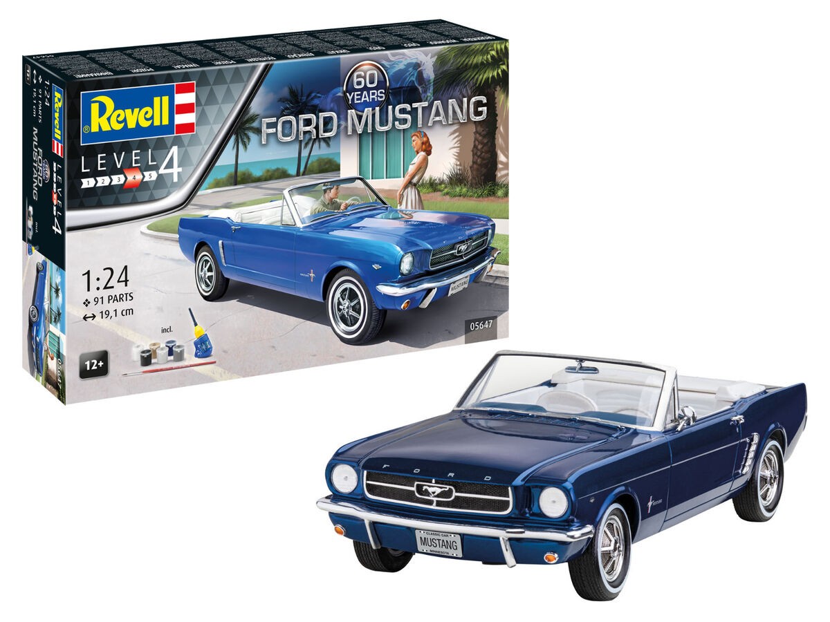 60th Anniversary Ford Mustang 1/24 Gift Set 05647 (4009803056470) Rotaļu auto un modeļi