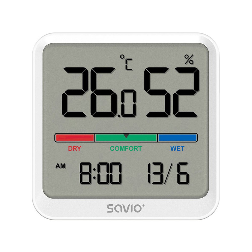 Temp./humidity sensor SAVIO CT-01/W white SAVCT-01/W (5901986048381) barometrs, termometrs