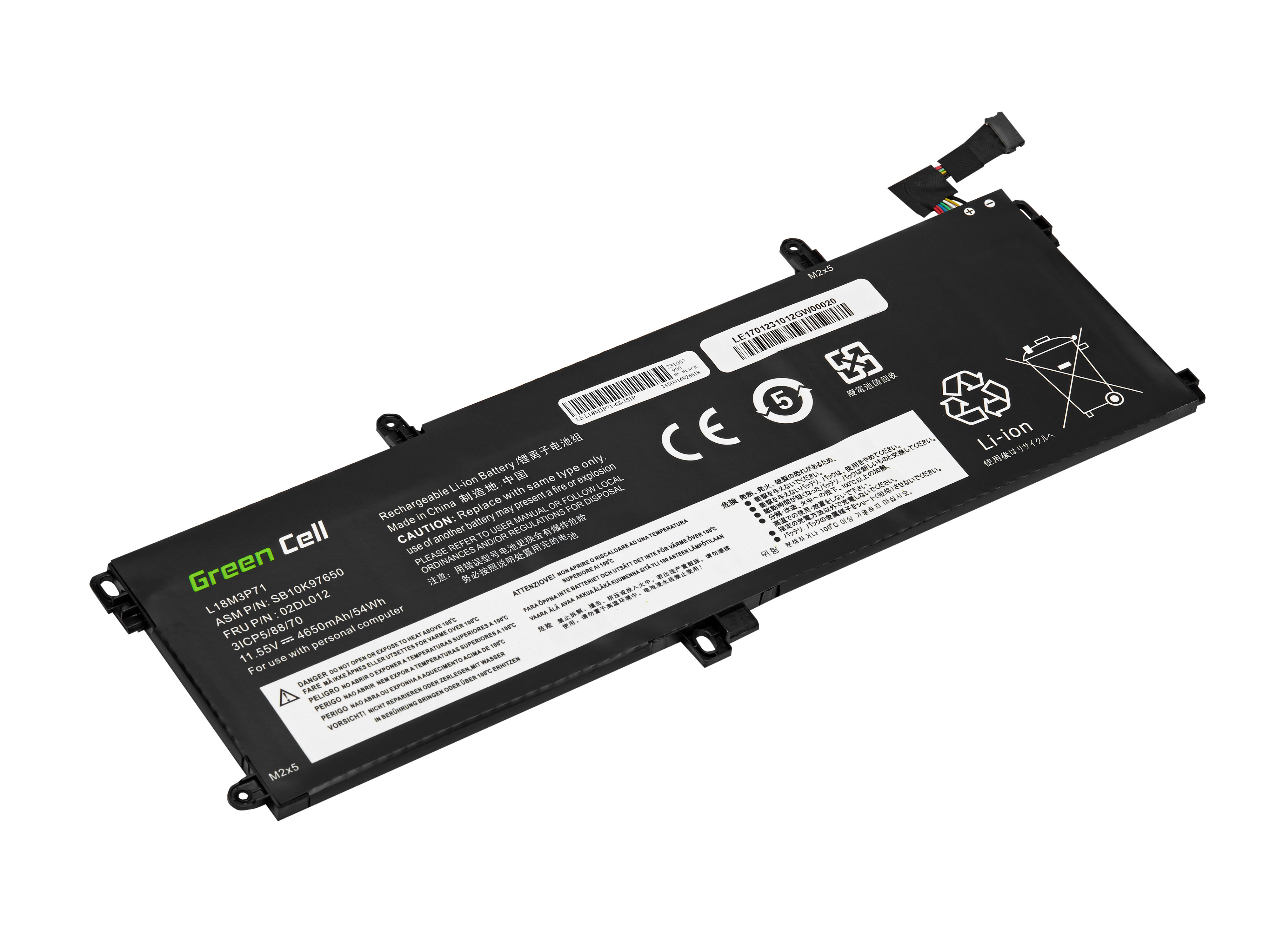 Green Cell battery L18L3P71 L18M3P71 for Lenovo ThinkPad T590 T15 P15s P53s LE170 (5904326372047) akumulators, baterija portatīvajiem datoriem