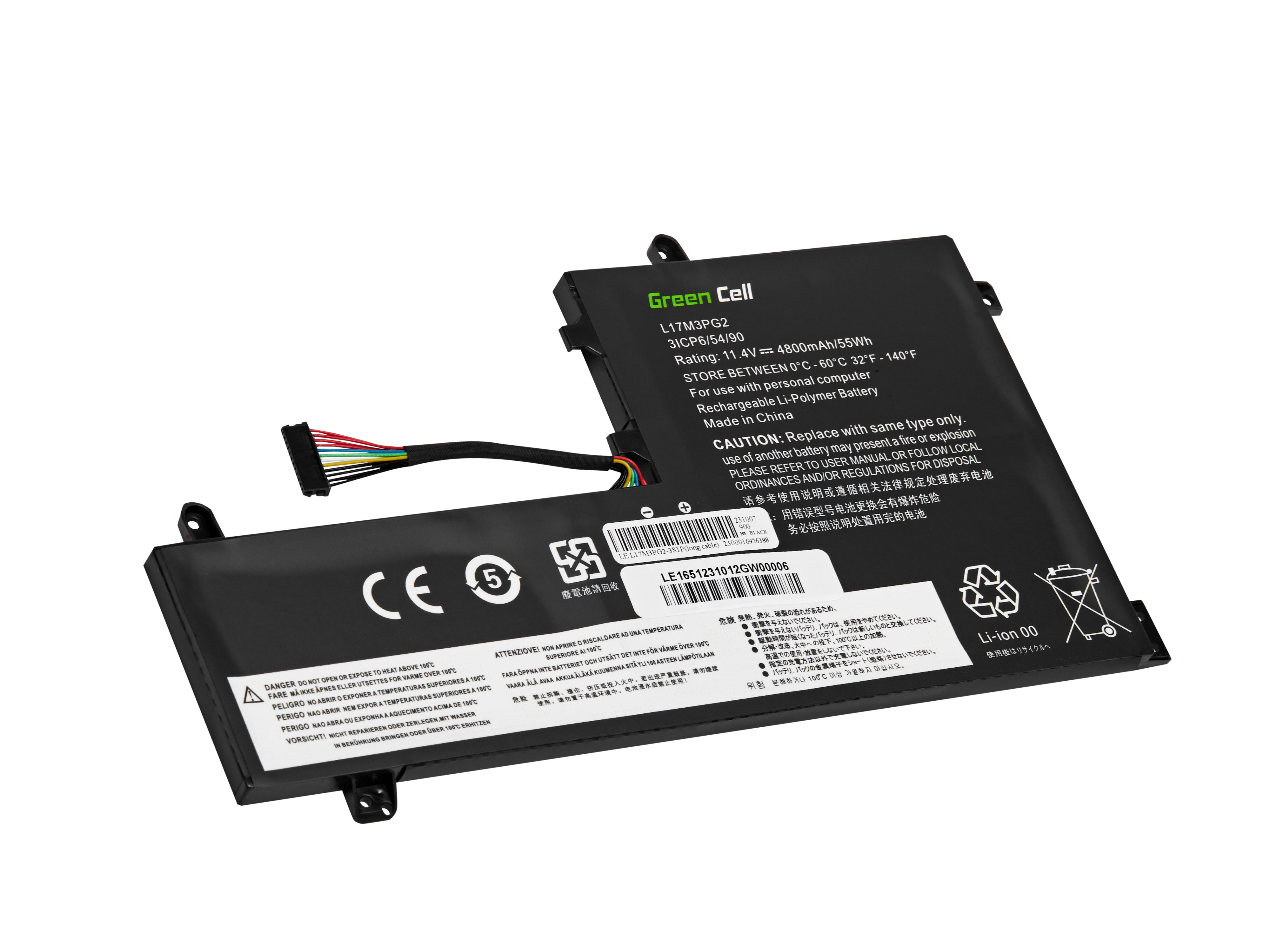 Green Cell Battery L17C3PG1 L17L3PG1 L17M3PG2 L17M3PG3 for Lenovo Legion Y530-15ICH Y540-15IRH akumulators, baterija portatīvajiem datoriem