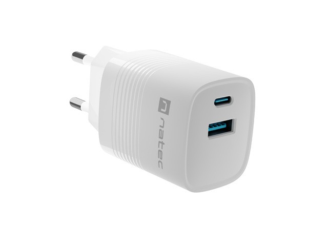 NATEC CHARGER NATEC RIBERA GAN 1X USB-A + 1X USB-C iekārtas lādētājs