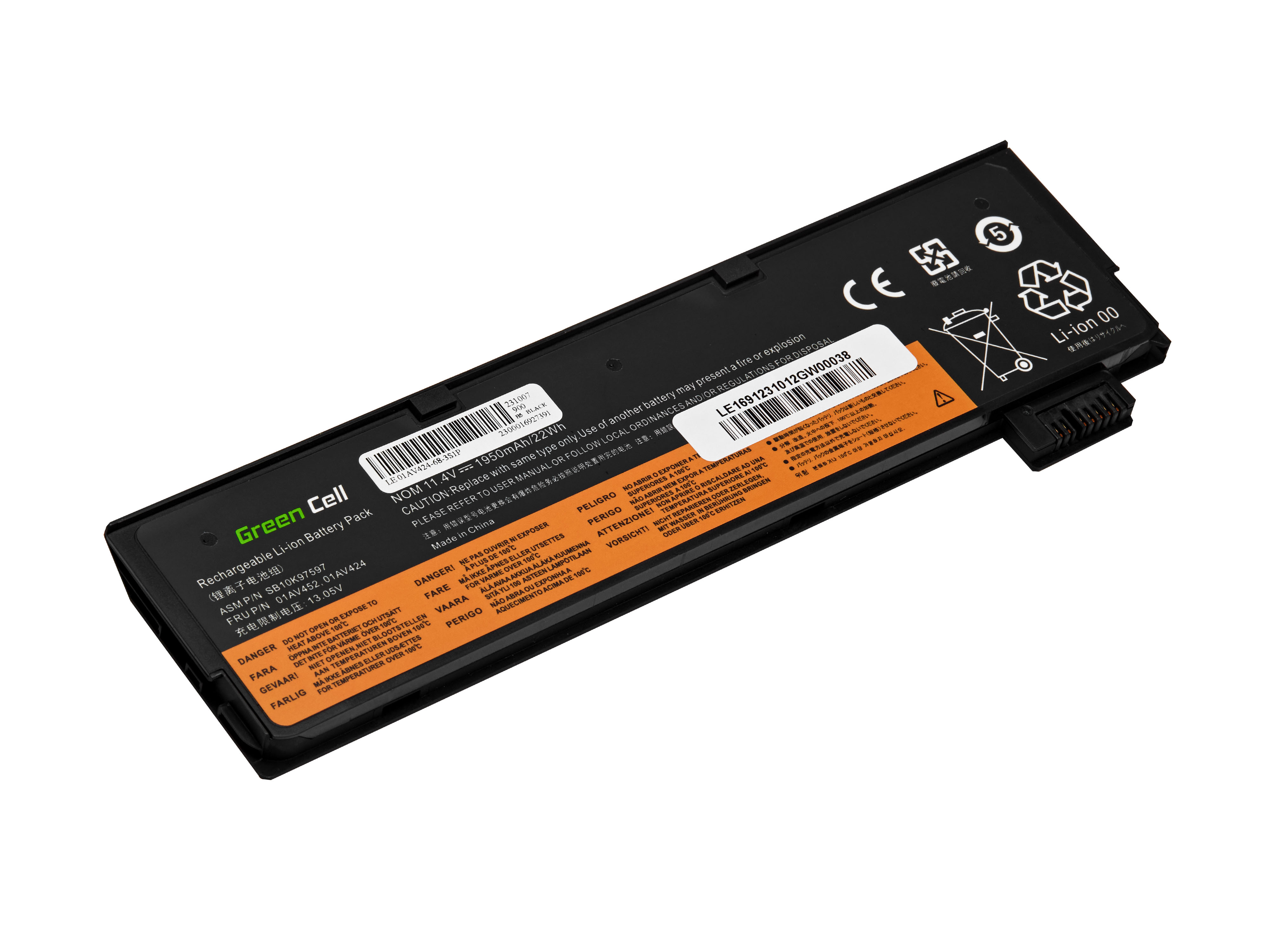 Green Cell Battery 01AV422 01AV490 01AV491 01AV492 for Lenovo ThinkPad T470 T480 T570 T580 T25 A475 A485 P51S P52S akumulators, baterija portatīvajiem datoriem