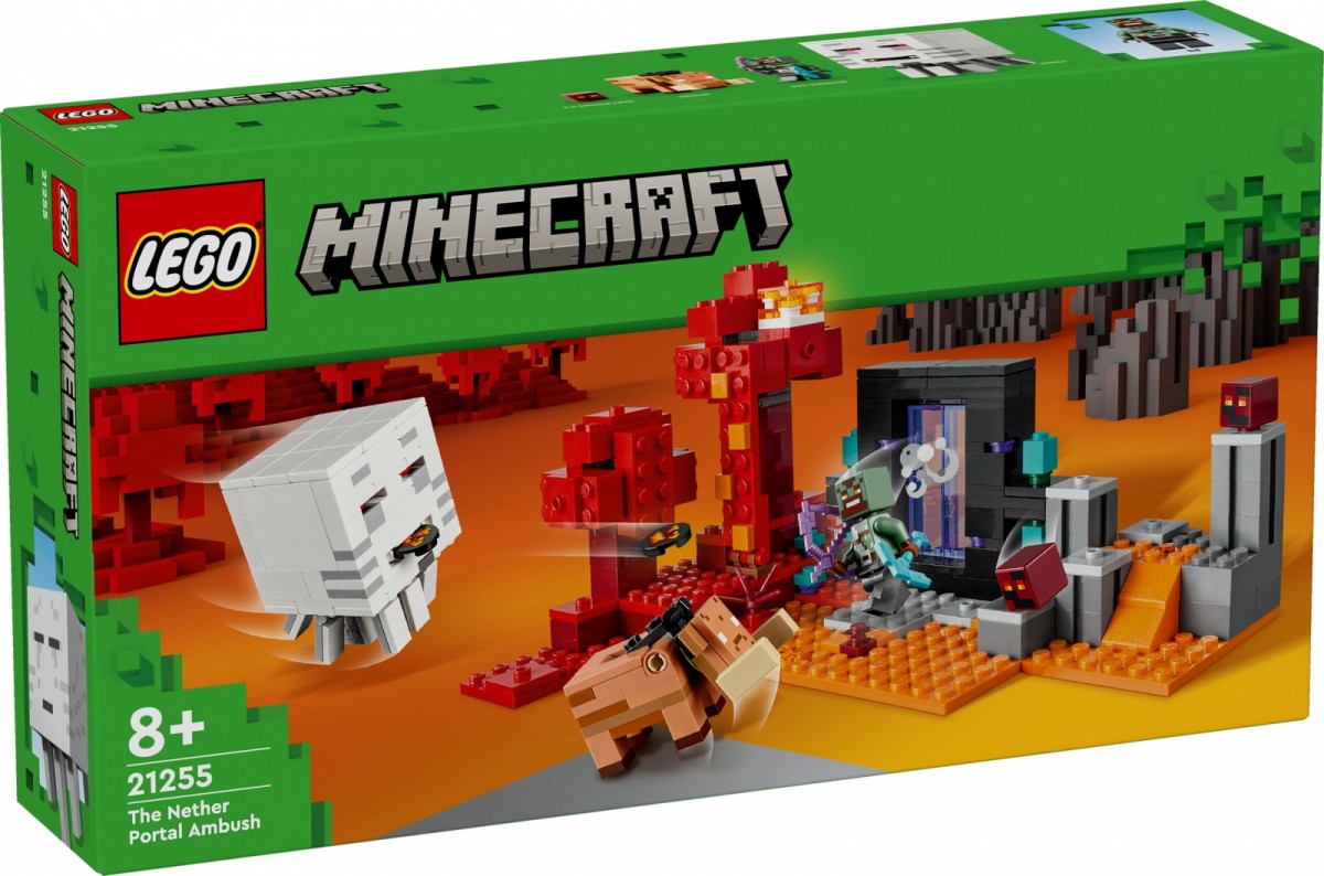 LEGO Bricks Minecraft 21255 The Nether Portal Ambush LEGO konstruktors