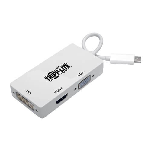 USB-C Multiport Adapter (M/3xF) - 4K HDMI, DVI, VGA, HDCP, White U444-06N-HDV4 adapteris