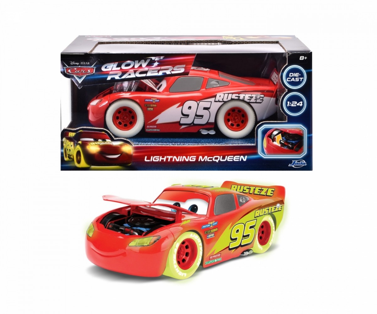 Vehicle Cars Lightning McQueen Glow 1/24 253084003 (4006333086465) Rotaļu auto un modeļi