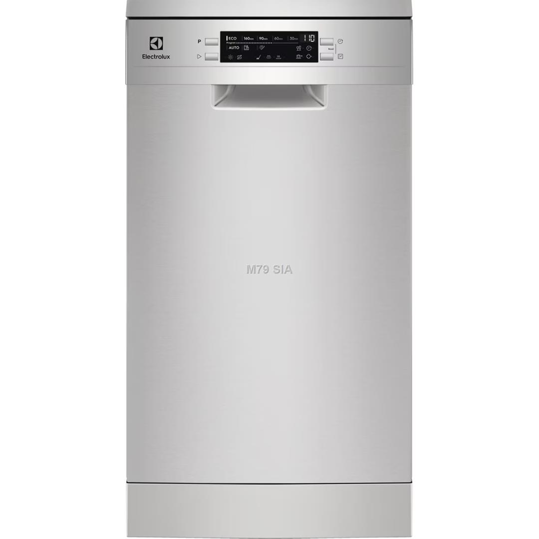 Electrolux 700 Slim, 10 komplekti, platums 45 cm, nerusejosa terauda - Trauku mazgajama masina mūzikas centrs