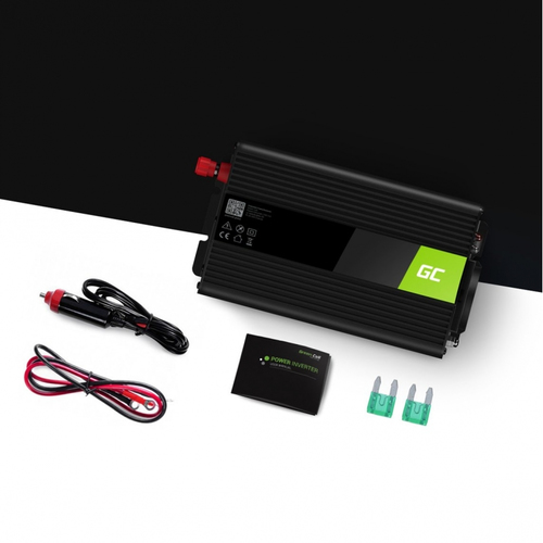 Green Cell  Registered  Voltage Car Inverter 12V to 230V, 500W Full Sine Wave Strāvas pārveidotājs, Power Inverter