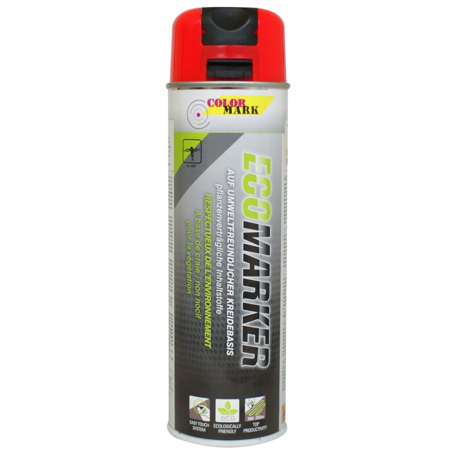 Aerosolkrasa CM Ecomarker 500ml markesanas fluor.sarkana auto kopšanai