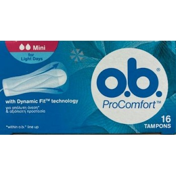 Tamponi O.B.ProComfort Mini 16gb kosmētika ķermenim