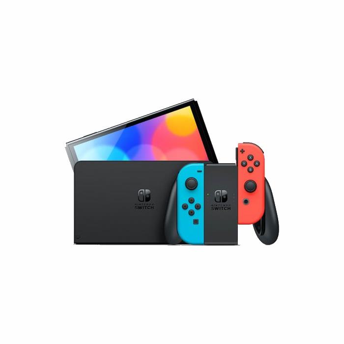 Nintendo Switch (OLED-Model) Neon-Red/Neon-Blue spēļu konsole