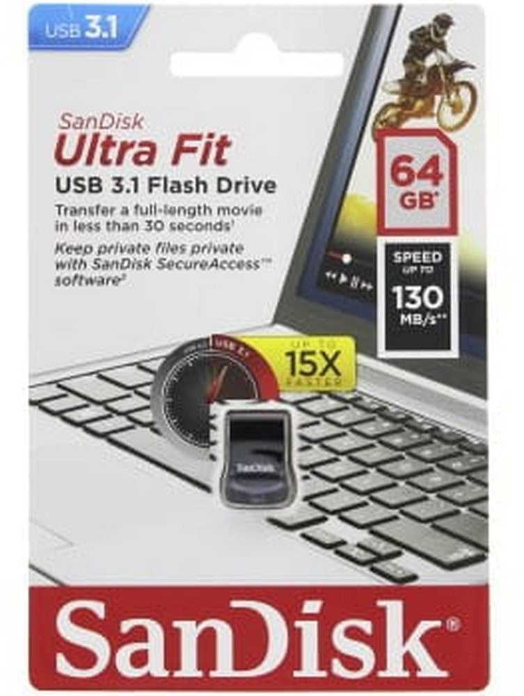 Sandisk Ultra USB 3.1 Flash Drive 64GB (130 MB/s) USB Flash atmiņa