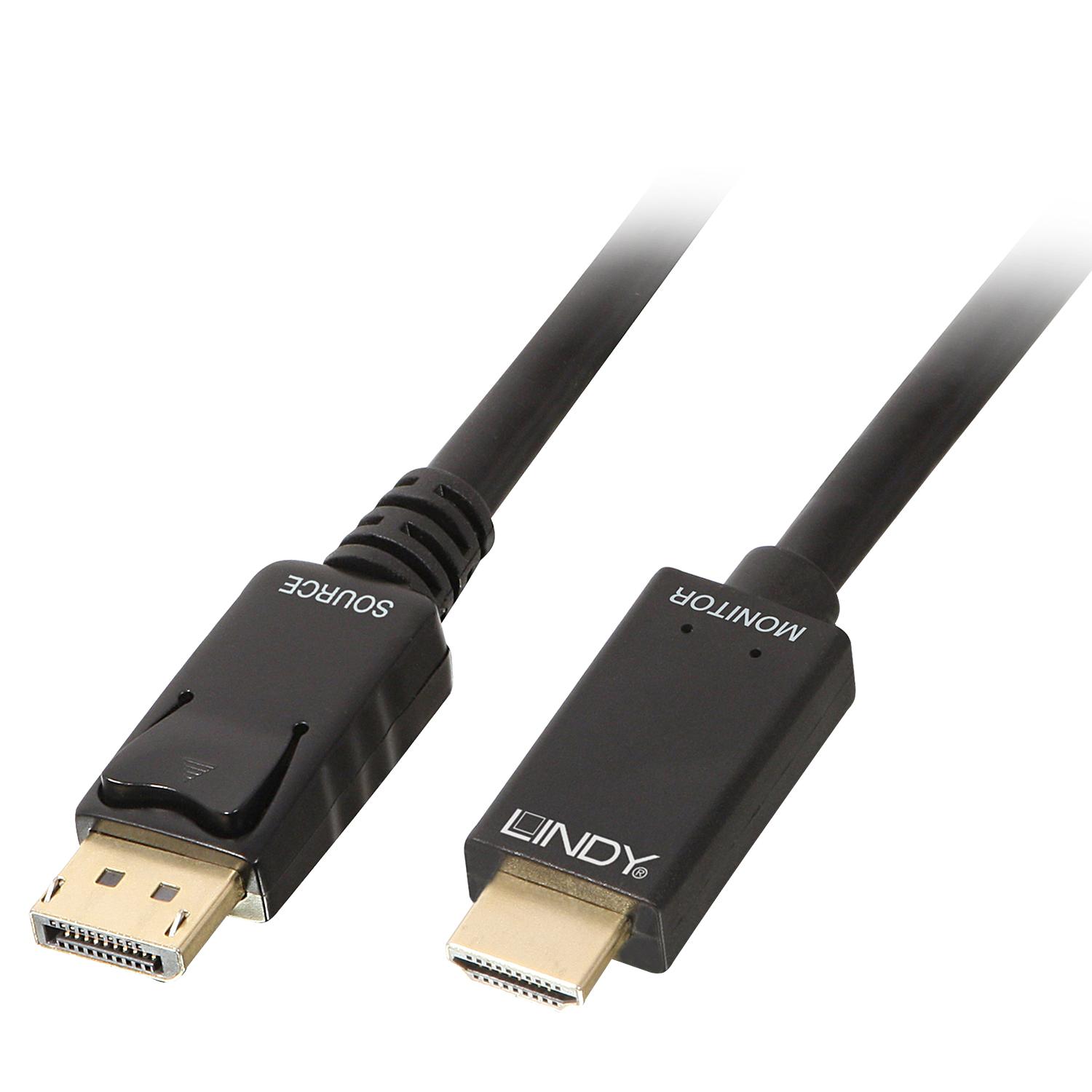 Lindy DisplayPort an HDMI Kabel 4K30 (DP: passiv) 3m adapteris