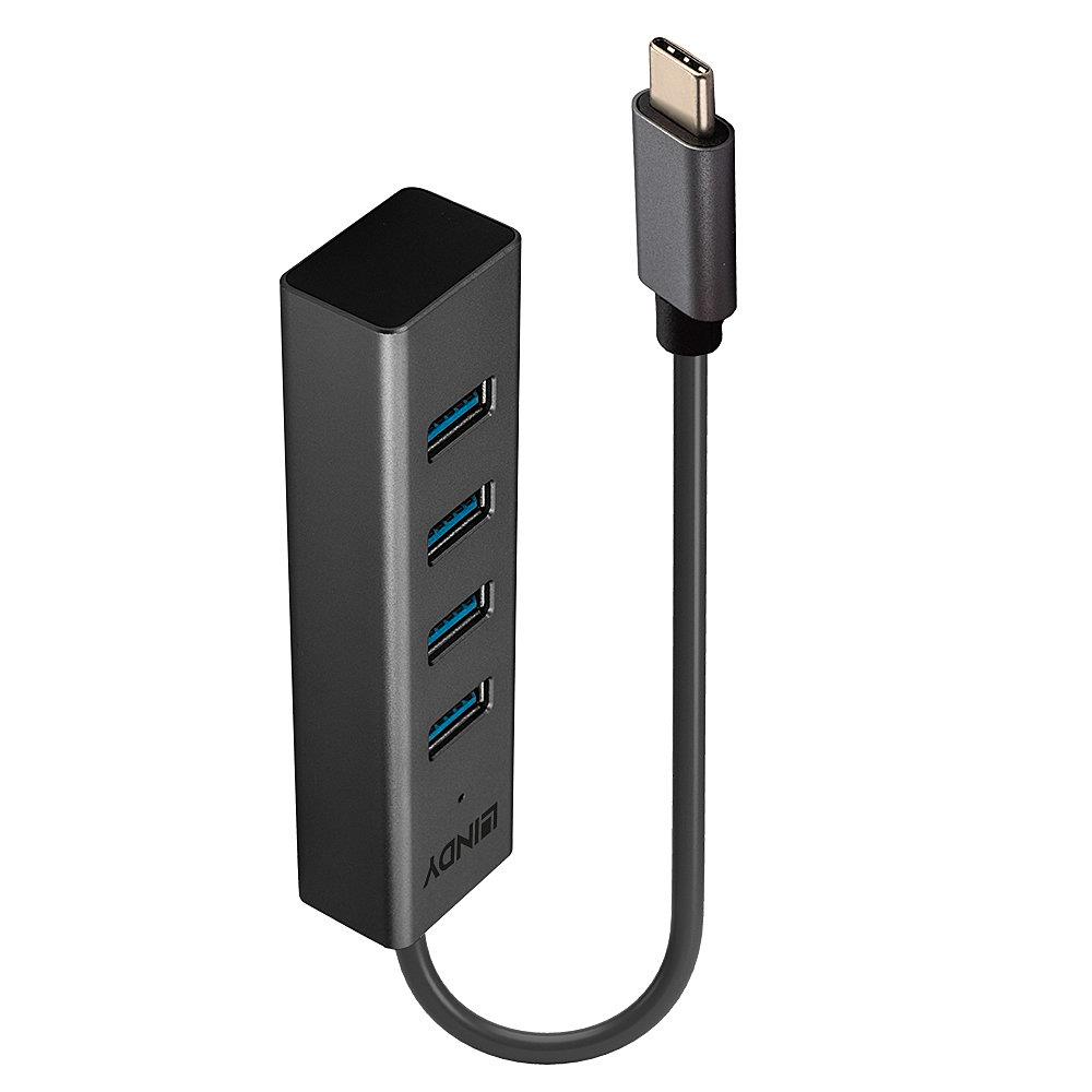 I/O HUB USB-C 4PORT/43325 LINDY USB centrmezgli