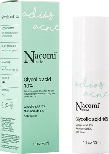 Nacomi Next Level Glycolic Acid 10% serum with glycolic acid kosmētika ķermenim