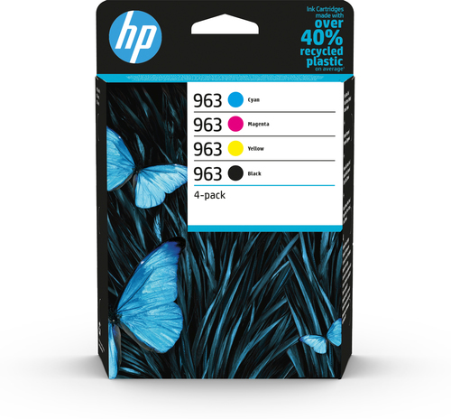 HP 963 - 4-pack - black, yellow, cyan, magenta - original - ink cartridge kārtridžs
