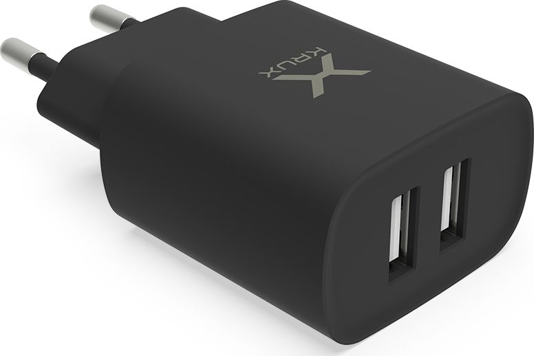 KRUX charger 2x USB 2,4 A, 12 W iekārtas lādētājs