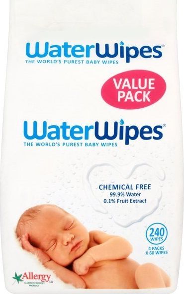 Water Wipes BIO, Wet wipes with water, 60 pcs.x4