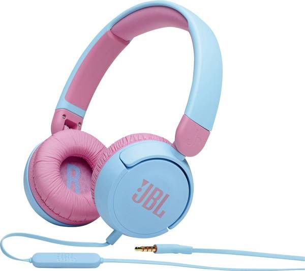 JBL JBLJR310BLU NEW, Kids on-ear headphones, single-side flat cable, reduced volume for safe listening, Blue 6925281976933