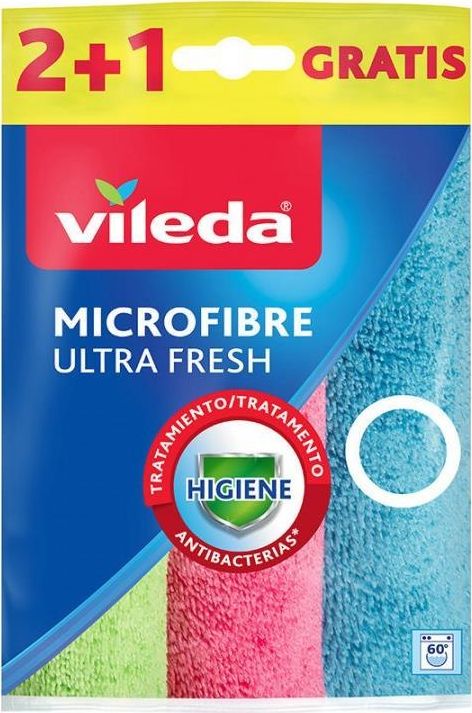 Vileda cleaning cloth Microfiber, Green, Blue,Pink 3 pc(s) Virtuves piederumi