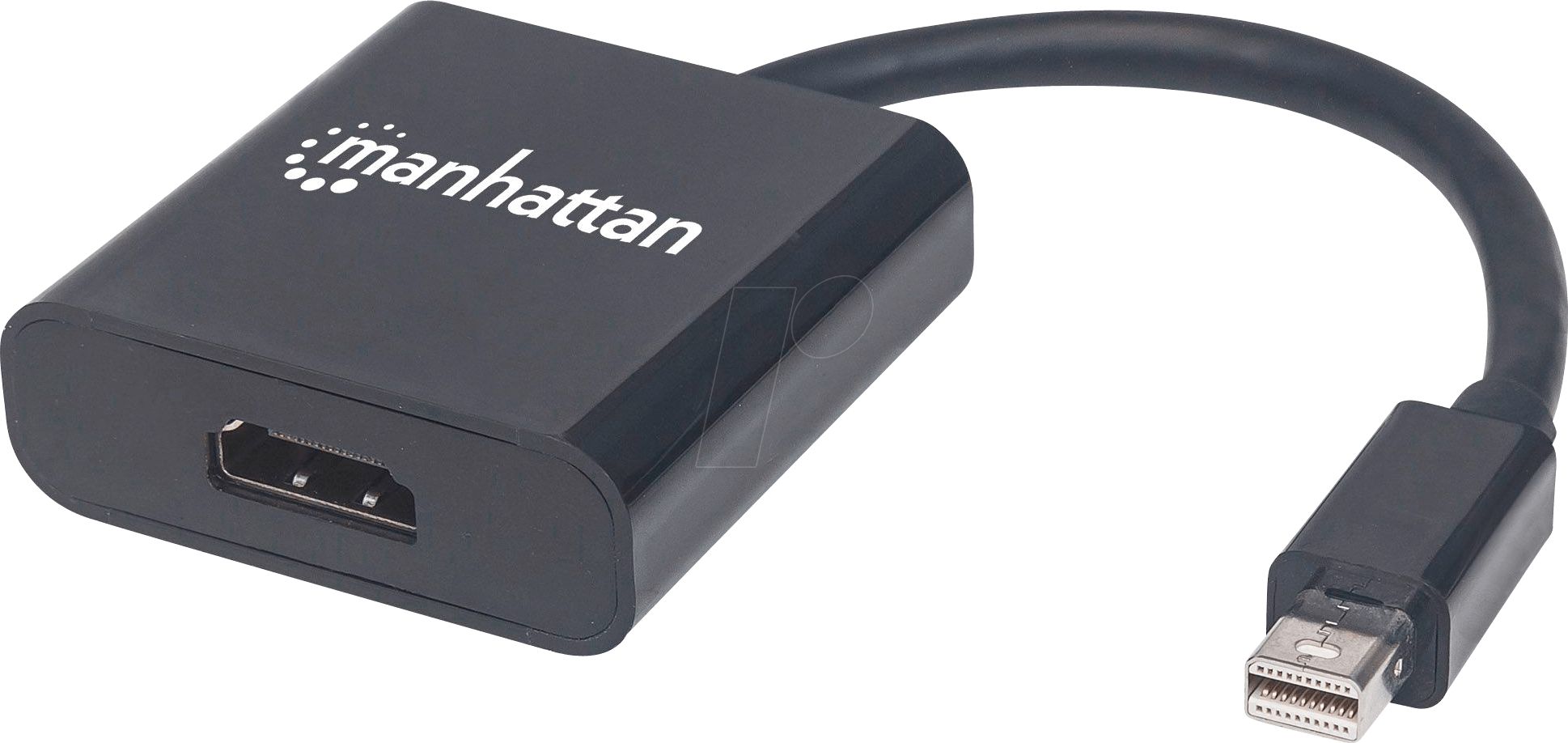 Manhattan Aktiver Mini-DisplayPort auf HDMI-Adapter schwarz adapteris