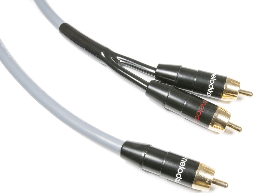 Melodika RCA (Cinch) - RCA (Cinch) cable x2 10m gray kabelis video, audio
