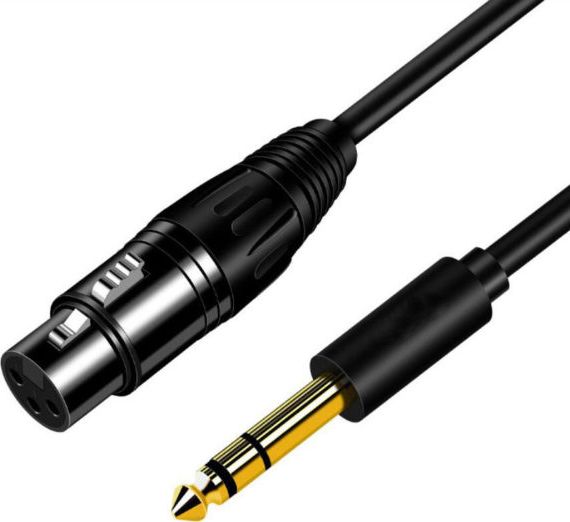 Mozos Kabel mikrofonowy XLR - Jack 6.35 3m MCABLE-XLR-FJ MCABLE-XLR-FJ (5907512654941) Mikrofons