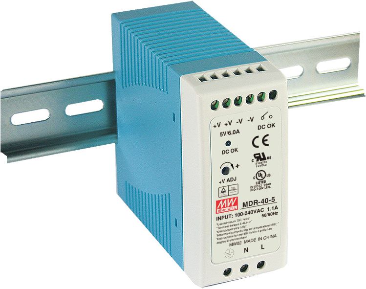 Moxa DIN-RAIL 12VDC FORSYNING, -20 MDR-40-12, 40W, 0-3.33A, MEAN 5703431440630 Serveru aksesuāri