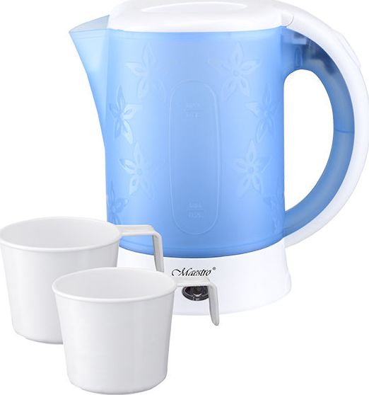 Feel-Maestro MR010 electric kettle 0.6 L Blue, White 600 W Elektriskā Tējkanna