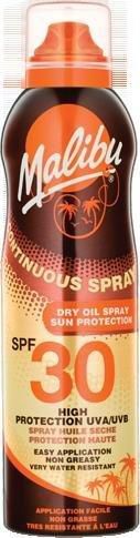 Malibu Continuous Dry Oil Spray SPF30 175ml kosmētika ķermenim