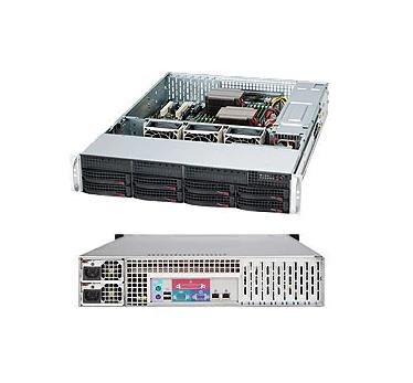 Supermicro SC825 TQC-R802LPB - Rack-Montage - 2U - verbessertes, erweitertes ATX serveris