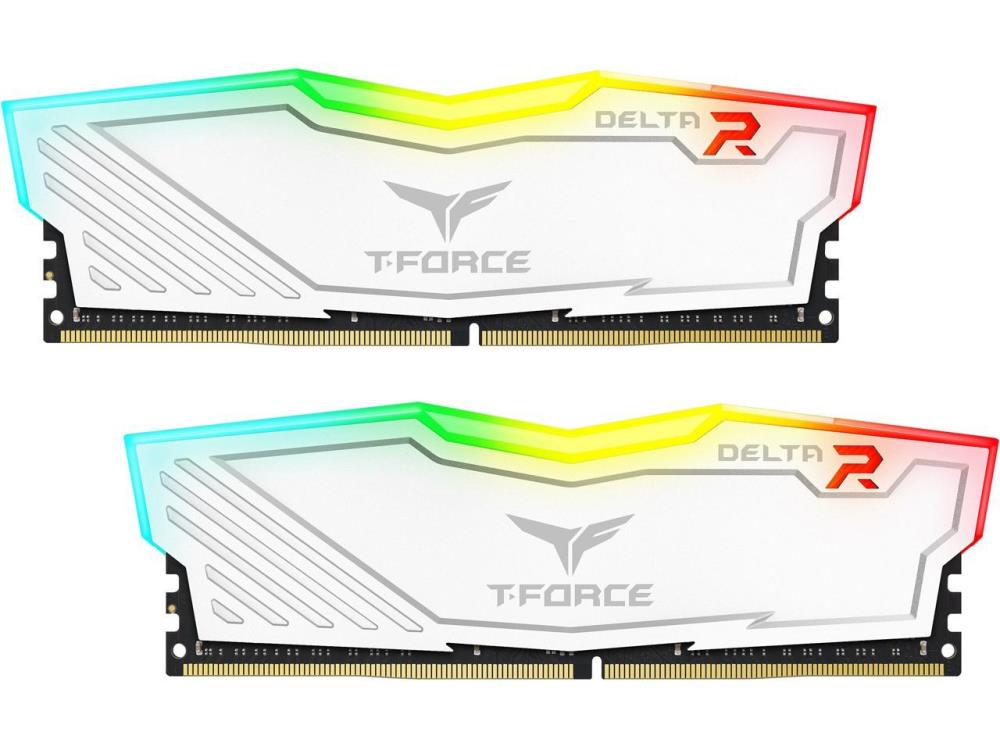 Team Group DDR4 -32GB - 3200 - CL - 16 T-Force Delta white Dual Kit operatīvā atmiņa