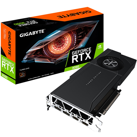 Gigabyte GV-N3090TURBO-24GD graphics card NVIDIA GeForce RTX 3090 24 GB GDDR6X video karte