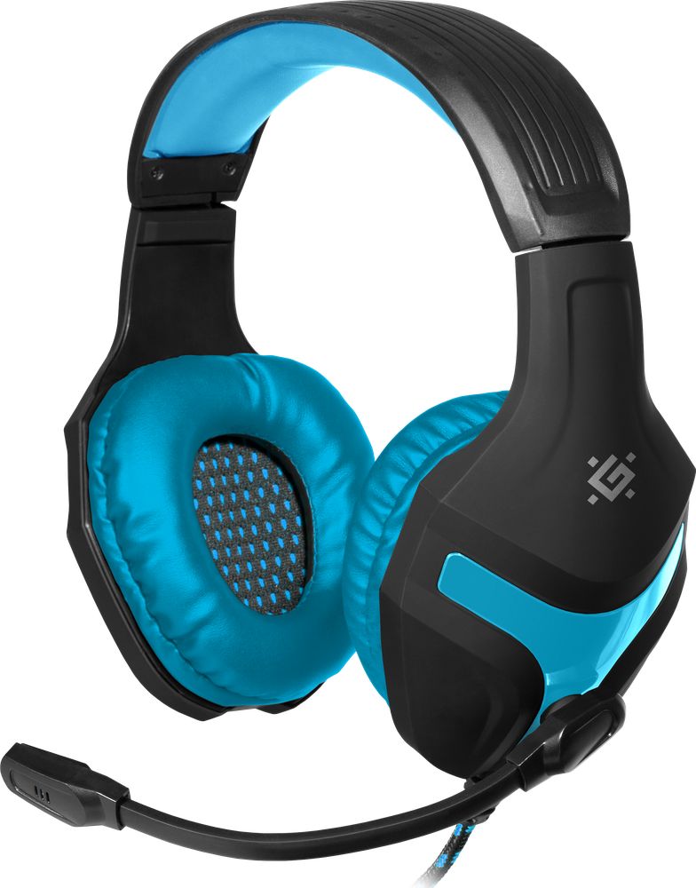 Headphones with microphone DEFENDER SCRAPPER 500 black & blue austiņas